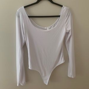 White Leith Off the Shoulder Bodysuit